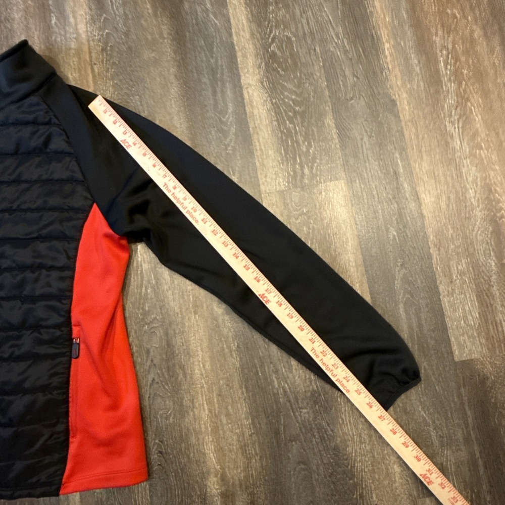Royal Awesome Men's M Golf Jacket Black Red Hybrid 1 Pocket Missing Zipper - Picture 13 of 13